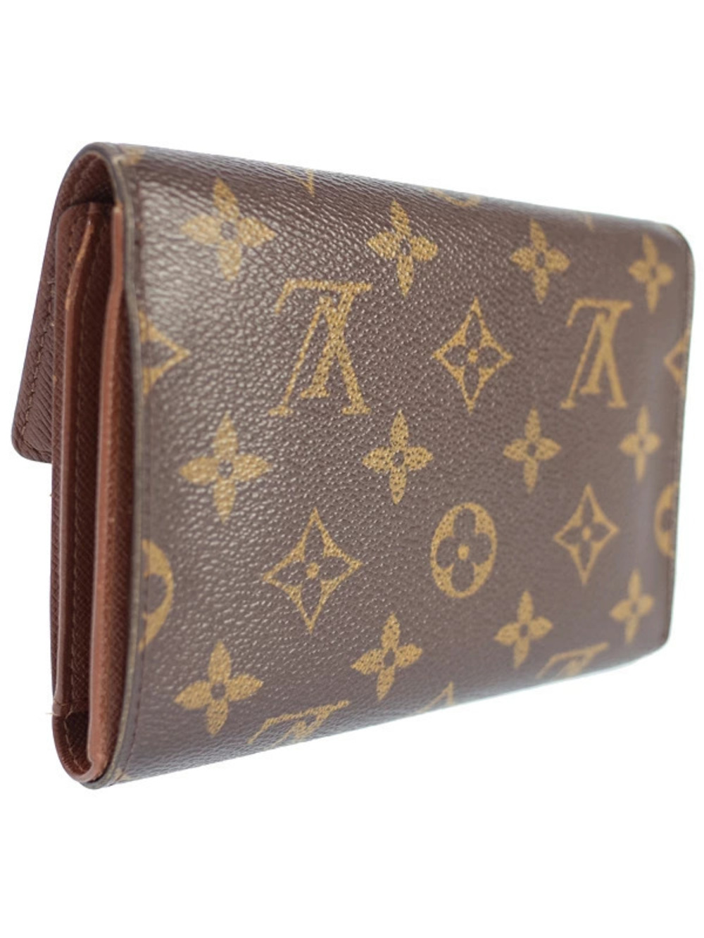 Louis Vuitton fold Wallet Papier Tresor Portefeuille Monogram Etui Tri Brown